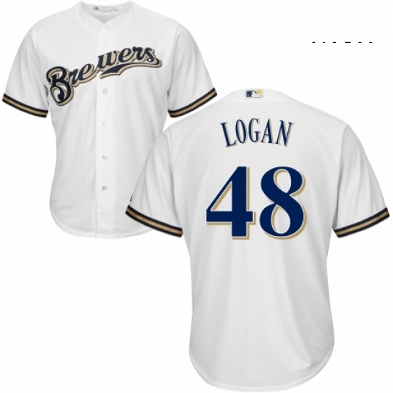 Mens Majestic Milwaukee Brewers 48 Boone Logan Replica Navy Blue Alternate Cool Base MLB Jersey Mens Majestic Milwaukee Brewers 48 Boone Logan Replica Navy Blue Alternate Cool Base MLB Jersey