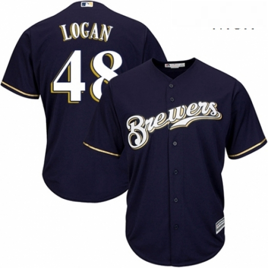 Mens Majestic Milwaukee Brewers 48 Boone Logan Replica White Alternate Cool Base MLB Jersey Mens Majestic Milwaukee Brewers 48 Boone Logan Replica White Alternate Cool Base MLB Jersey