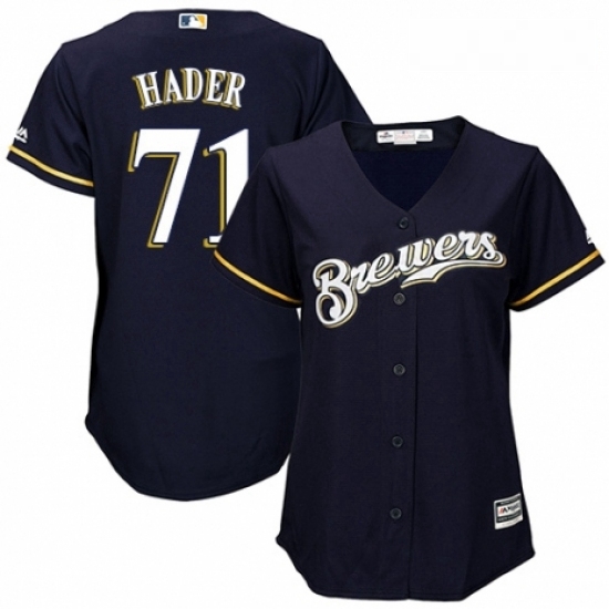 Womens Majestic Milwaukee Brewers 71 Josh Hader Authentic White Alternate Cool Base MLB Jersey Womens Majestic Milwaukee Brewers 71 Josh Hader Authentic White Alternate Cool Base MLB Jersey
