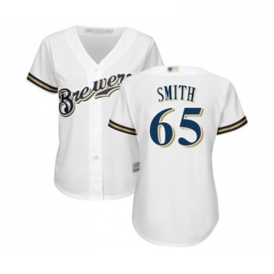 Womens Milwaukee Brewers 65 Burch Smith Replica White Alternate Cool Base Baseball Jersey Womens Milwaukee Brewers 65 Burch Smith Replica White Alternate Cool Base Baseball Jersey