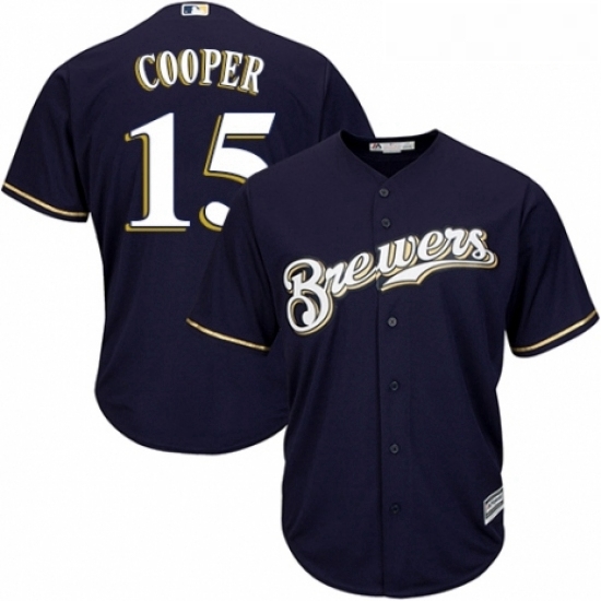 Youth Majestic Milwaukee Brewers 15 Cecil Cooper Replica White Alternate Cool Base MLB Jersey Youth Majestic Milwaukee Brewers 15 Cecil Cooper Replica White Alternate Cool Base MLB Jersey