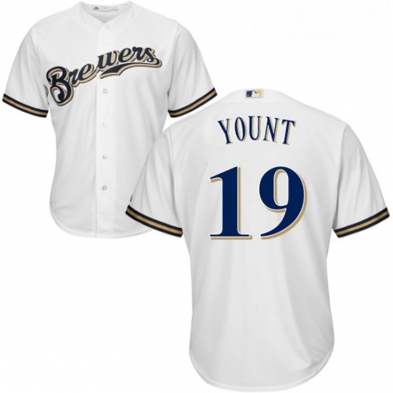 Youth Majestic Milwaukee Brewers 19 Robin Yount Replica White Home Cool Base MLB Jersey Youth Majestic Milwaukee Brewers 19 Robin Yount Replica White Home Cool Base MLB Jersey