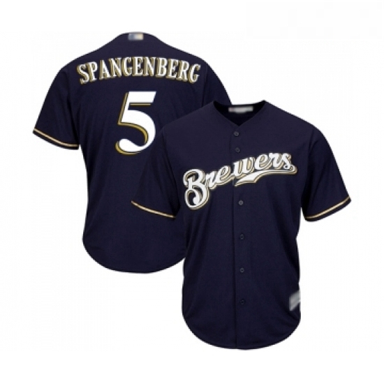 Youth Milwaukee Brewers 5 Cory Spangenberg Replica Navy Blue Alternate Cool Base Baseball Jersey Youth Milwaukee Brewers 5 Cory Spangenberg Replica Navy Blue Alternate Cool Base Baseball Jersey