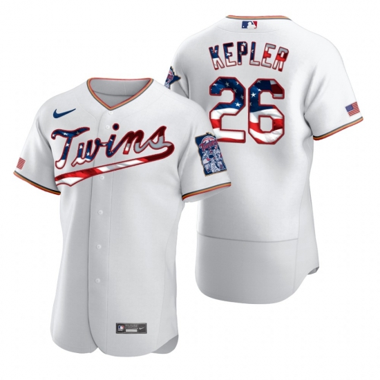Men Minnesota Twins 26 Max Kepler Men Nike White Fluttering USA Flag Limited Edition Flex Base MLB Jersey Men Minnesota Twins 26 Max Kepler Men Nike White Fluttering USA Flag Limited Edition Flex Base MLB Jersey