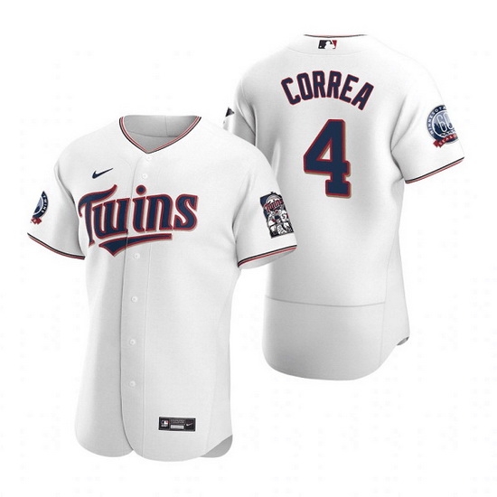 Men Minnesota Twins 4 Carlos Correa White Flex Base Stitched jersey Men Minnesota Twins 4 Carlos Correa White Flex Base Stitched jersey