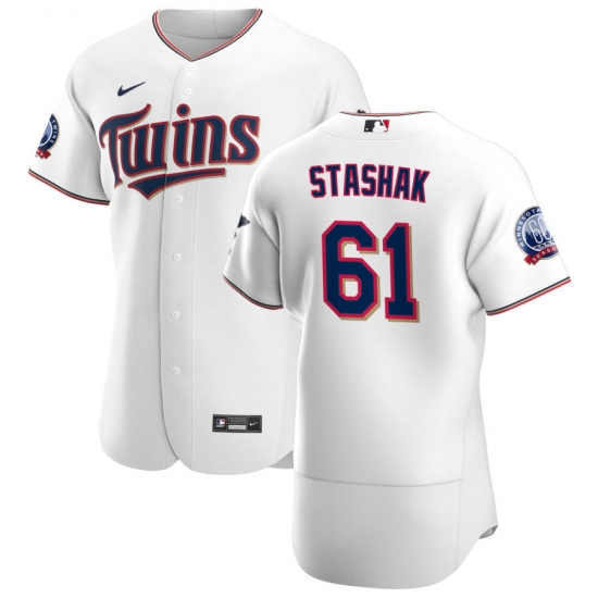 Men Minnesota Twins 61 Cody Stashak Men Nike White Home 2020 60th Season Flex Base Team MLB Jersey Men Minnesota Twins 61 Cody Stashak Men Nike White Home 2020 60th Season Flex Base Team MLB Jersey