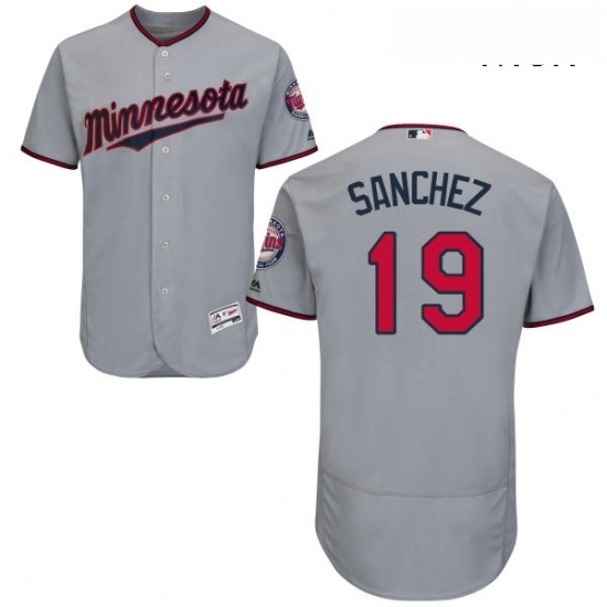 Mens Majestic Minnesota Twins 19 Anibal Sanchez Authentic Grey Road Cool Base MLB Jersey Mens Majestic Minnesota Twins 19 Anibal Sanchez Authentic Grey Road Cool Base MLB Jersey