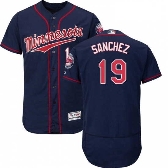 Mens Majestic Minnesota Twins 19 Anibal Sanchez Navy Blue Alternate Flex Base Authentic Collection MLB Jersey Mens Majestic Minnesota Twins 19 Anibal Sanchez Navy Blue Alternate Flex Base Authentic Collection MLB Jersey