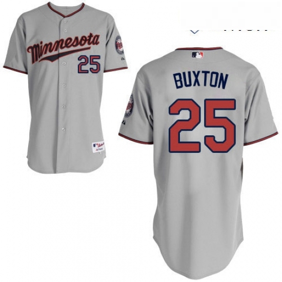 Mens Majestic Minnesota Twins 25 Byron Buxton Replica Grey Road Cool Base MLB Jersey Mens Majestic Minnesota Twins 25 Byron Buxton Replica Grey Road Cool Base MLB Jersey