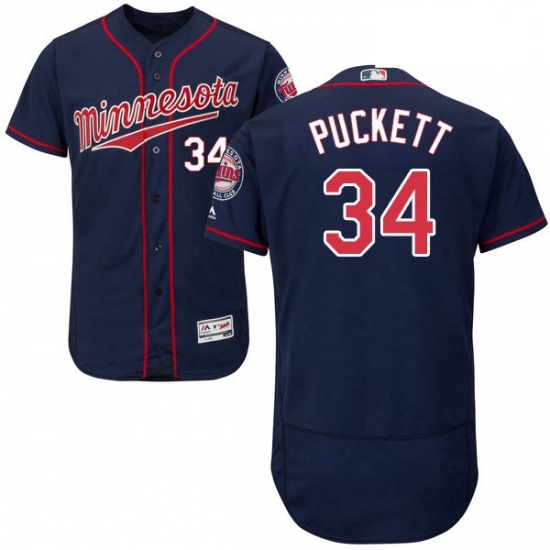 Mens Majestic Minnesota Twins 34 Kirby Puckett Authentic Navy Blue Alternate Flex Base Authentic Collection MLB Jersey Mens Majestic Minnesota Twins 34 Kirby Puckett Authentic Navy Blue Alternate Flex Base Authentic Collection MLB Jersey