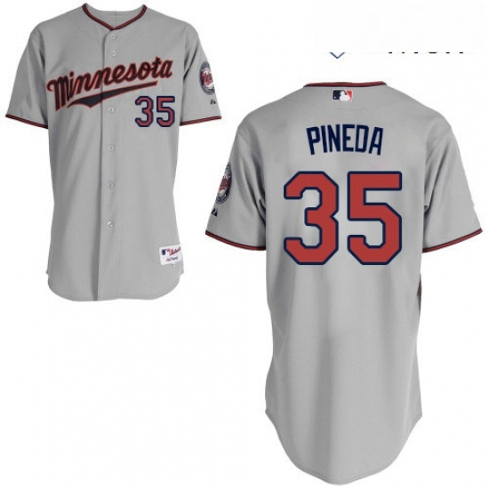 Mens Majestic Minnesota Twins 35 Michael Pineda Authentic Grey Road Cool Base MLB Jersey Mens Majestic Minnesota Twins 35 Michael Pineda Authentic Grey Road Cool Base MLB Jersey