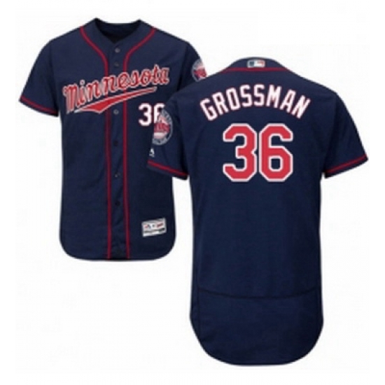 Mens Majestic Minnesota Twins 36 Robbie Grossman Authentic Navy Blue Alternate Flex Base Jersey Authentic C Mens Majestic Minnesota Twins 36 Robbie Grossman Authentic Navy Blue Alternate Flex Base Jersey Authentic C