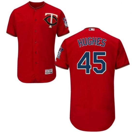 Mens Majestic Minnesota Twins 45 Phil Hughes Authentic Scarlet Alternate Flex Base Authentic Collection MLB Jersey Mens Majestic Minnesota Twins 45 Phil Hughes Authentic Scarlet Alternate Flex Base Authentic Collection MLB Jersey