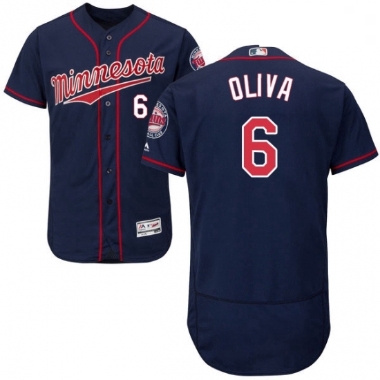 Mens Majestic Minnesota Twins 6 Tony Oliva Authentic Navy Blue Alternate Flex Base Authentic Collection MLB Jersey Mens Majestic Minnesota Twins 6 Tony Oliva Authentic Navy Blue Alternate Flex Base Authentic Collection MLB Jersey