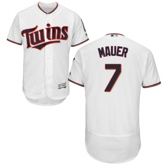 Mens Majestic Minnesota Twins 7 Joe Mauer White Home Flex Base Authentic Collection MLB Jersey Mens Majestic Minnesota Twins 7 Joe Mauer White Home Flex Base Authentic Collection MLB Jersey