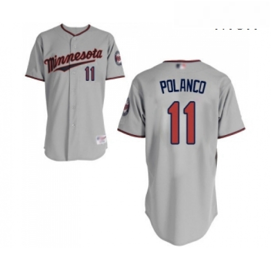 Mens Minnesota Twins 11 Jorge Polanco Authentic Grey Road Cool Base Baseball Jersey Mens Minnesota Twins 11 Jorge Polanco Authentic Grey Road Cool Base Baseball Jersey