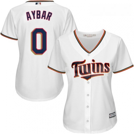 Womens Majestic Minnesota Twins 0 Erick Aybar Replica White Home Cool Base MLB Jersey Womens Majestic Minnesota Twins 0 Erick Aybar Replica White Home Cool Base MLB Jersey