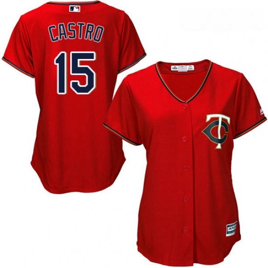Womens Majestic Minnesota Twins 15 Jason Castro Authentic Scarlet Alternate Cool Base MLB Jersey Womens Majestic Minnesota Twins 15 Jason Castro Authentic Scarlet Alternate Cool Base MLB Jersey