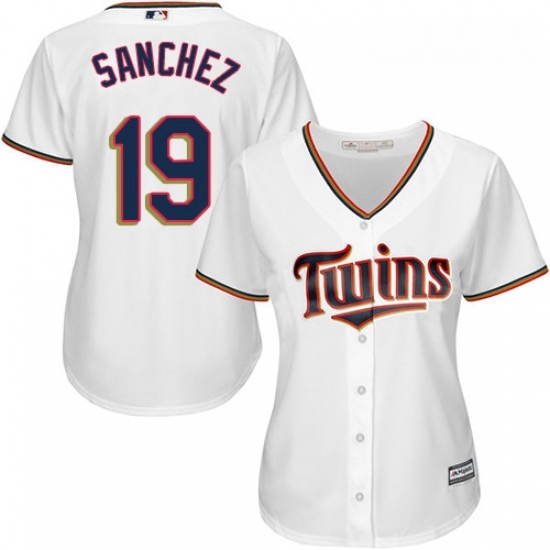 Womens Majestic Minnesota Twins 19 Anibal Sanchez Authentic White Home Cool Base MLB Jersey Womens Majestic Minnesota Twins 19 Anibal Sanchez Authentic White Home Cool Base MLB Jersey