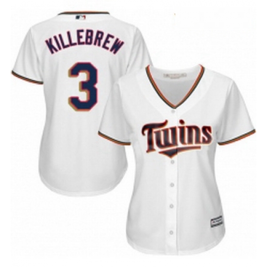Womens Majestic Minnesota Twins 3 Harmon Killebrew Replica White Home Cool Base MLB Jersey Womens Majestic Minnesota Twins 3 Harmon Killebrew Replica White Home Cool Base MLB Jersey