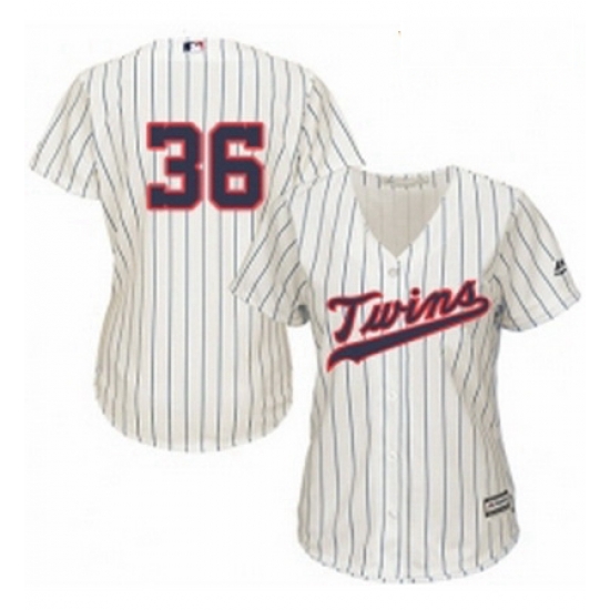 Womens Majestic Minnesota Twins 36 Robbie Grossman Authentic Cream Alternate Cool Base MLB Jersey Womens Majestic Minnesota Twins 36 Robbie Grossman Authentic Cream Alternate Cool Base MLB Jersey