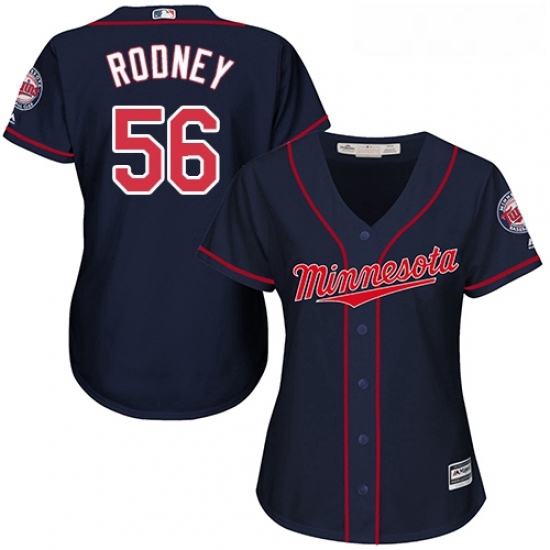 Womens Majestic Minnesota Twins 56 Fernando Rodney Authentic Navy Blue Alternate Road Cool Base MLB Jersey Womens Majestic Minnesota Twins 56 Fernando Rodney Authentic Navy Blue Alternate Road Cool Base MLB Jersey