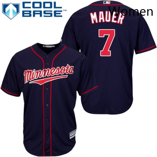 Womens Majestic Minnesota Twins 7 Joe Mauer Authentic Navy Blue Alternate Road Cool Base MLB Jersey Womens Majestic Minnesota Twins 7 Joe Mauer Authentic Navy Blue Alternate Road Cool Base MLB Jersey