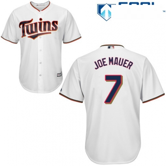 Womens Majestic Minnesota Twins 7 Joe Mauer Replica White Home Cool Base MLB Jersey Womens Majestic Minnesota Twins 7 Joe Mauer Replica White Home Cool Base MLB Jersey