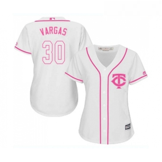 Womens Minnesota Twins 30 Kennys Vargas Replica White Fashion Cool Base Baseball Jersey Womens Minnesota Twins 30 Kennys Vargas Replica White Fashion Cool Base Baseball Jersey
