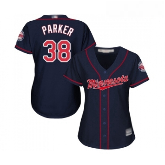 Womens Minnesota Twins 38 Blake Parker Replica Navy Blue Alternate Road Cool Base Baseball Jersey Womens Minnesota Twins 38 Blake Parker Replica Navy Blue Alternate Road Cool Base Baseball Jersey