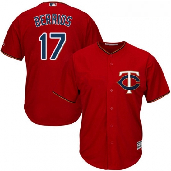 Youth Majestic Minnesota Twins 17 Jose Berrios Replica Scarlet Alternate Cool Base MLB Jersey Youth Majestic Minnesota Twins 17 Jose Berrios Replica Scarlet Alternate Cool Base MLB Jersey