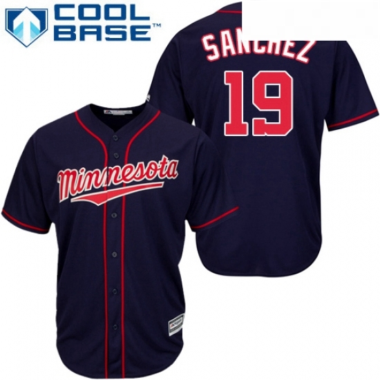 Youth Majestic Minnesota Twins 19 Anibal Sanchez Authentic Navy Blue Alternate Road Cool Base MLB Jersey Youth Majestic Minnesota Twins 19 Anibal Sanchez Authentic Navy Blue Alternate Road Cool Base MLB Jersey