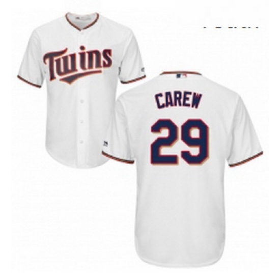 Youth Majestic Minnesota Twins 29 Rod Carew Authentic White Home Cool Base MLB Jersey Youth Majestic Minnesota Twins 29 Rod Carew Authentic White Home Cool Base MLB Jersey