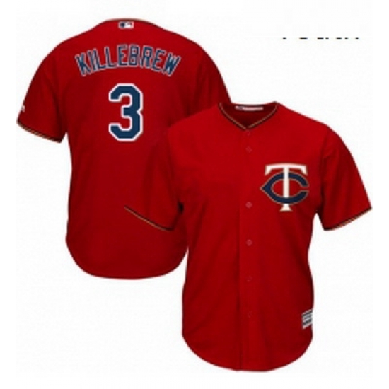 Youth Majestic Minnesota Twins 3 Harmon Killebrew Replica Scarlet Alternate Cool Base MLB Jersey Youth Majestic Minnesota Twins 3 Harmon Killebrew Replica Scarlet Alternate Cool Base MLB Jersey
