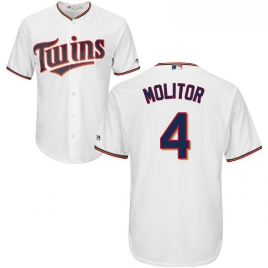 Youth Majestic Minnesota Twins 4 Paul Molitor Replica White Home Cool Base MLB Jersey Youth Majestic Minnesota Twins 4 Paul Molitor Replica White Home Cool Base MLB Jersey