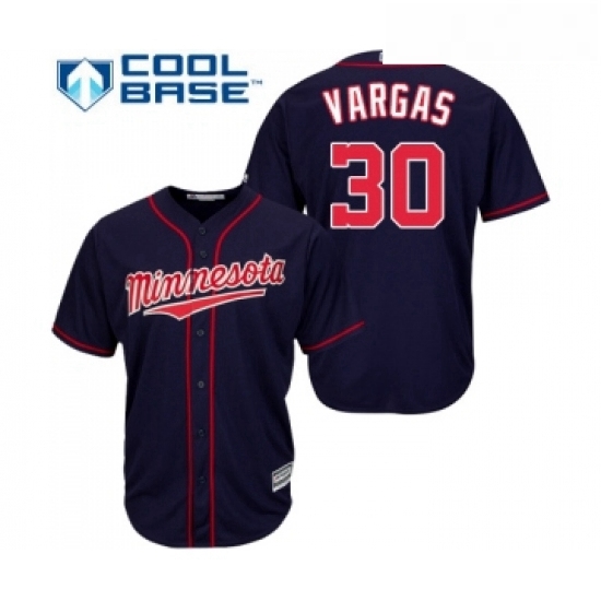 Youth Minnesota Twins 30 Kennys Vargas Replica Navy Blue Alternate Road Cool Base Baseball Jersey Youth Minnesota Twins 30 Kennys Vargas Replica Navy Blue Alternate Road Cool Base Baseball Jersey