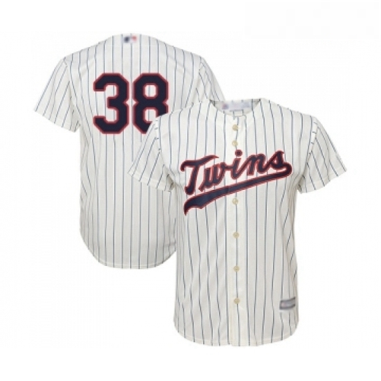Youth Minnesota Twins 38 Blake Parker Replica Cream Alternate Cool Base Baseball Jersey 