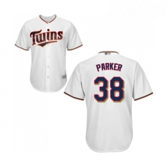 Youth Minnesota Twins 38 Blake Parker Replica White Home Cool Base Baseball Jersey Youth Minnesota Twins 38 Blake Parker Replica White Home Cool Base Baseball Jersey