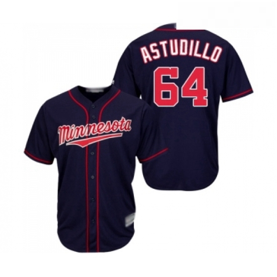 Youth Minnesota Twins 64 Willians Astudillo Replica Navy Blue Alternate Road Cool Base Baseball Jersey Youth Minnesota Twins 64 Willians Astudillo Replica Navy Blue Alternate Road Cool Base Baseball Jersey