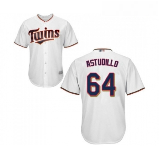 Youth Minnesota Twins 64 Willians Astudillo Replica White Home Cool Base Baseball Jersey Youth Minnesota Twins 64 Willians Astudillo Replica White Home Cool Base Baseball Jersey