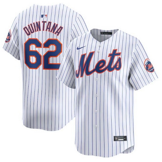 Men New York Mets 62 Jose Quintana White 2024 Home Limited Stitched Baseball Jersey Men New York Mets 62 Jose Quintana White 2024 Home Limited Stitched Baseball Jersey