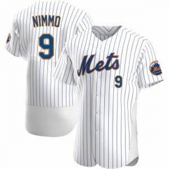 Men Nike New York Mets 9 Brandon Nimmo White 2020 Home Stitched Flex Base Baseball Jersey Men Nike New York Mets 9 Brandon Nimmo White 2020 Home Stitched Flex Base Baseball Jersey
