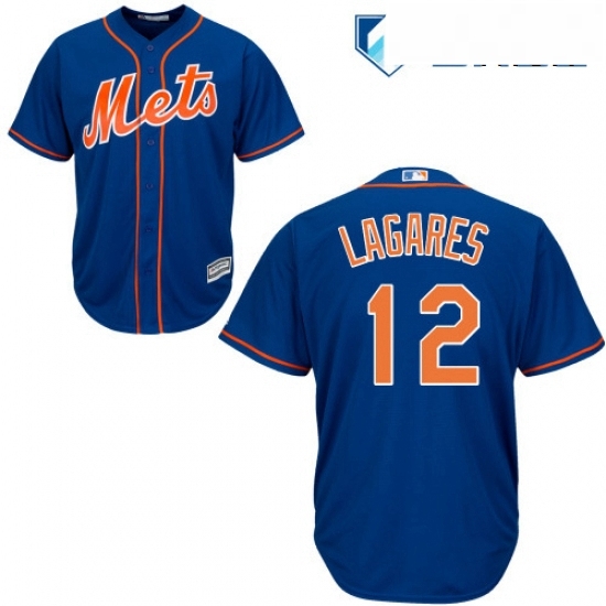 Mens Majestic New York Mets 12 Juan Lagares Replica Royal Blue Alternate Home Cool Base MLB Jersey Mens Majestic New York Mets 12 Juan Lagares Replica Royal Blue Alternate Home Cool Base MLB Jersey