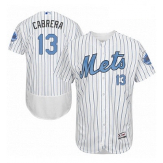Mens Majestic New York Mets 13 Asdrubal Cabrera Authentic White 2016 Fathers Day Fashion Flex Base MLB Jersey Mens Majestic New York Mets 13 Asdrubal Cabrera Authentic White 2016 Fathers Day Fashion Flex Base MLB Jersey
