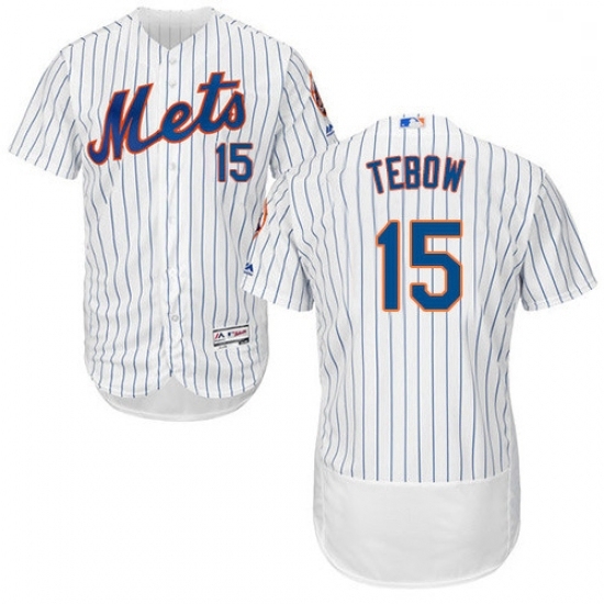 Mens Majestic New York Mets 15 Tim Tebow White Flexbase Authentic Collection MLB Jersey Mens Majestic New York Mets 15 Tim Tebow White Flexbase Authentic Collection MLB Jersey
