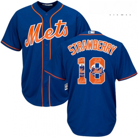 Mens Majestic New York Mets 18 Darryl Strawberry Authentic Royal Blue Team Logo Fashion Cool Base MLB Jersey Mens Majestic New York Mets 18 Darryl Strawberry Authentic Royal Blue Team Logo Fashion Cool Base MLB Jersey