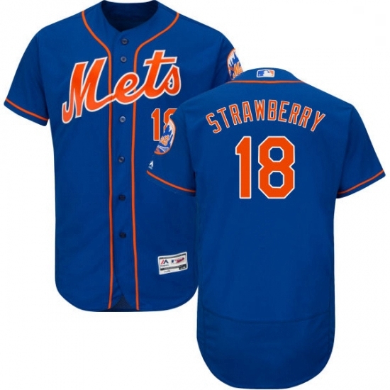 Mens Majestic New York Mets 18 Darryl Strawberry Royal Blue Alternate Flex Base Authentic Collection MLB Jersey Mens Majestic New York Mets 18 Darryl Strawberry Royal Blue Alternate Flex Base Authentic Collection MLB Jersey