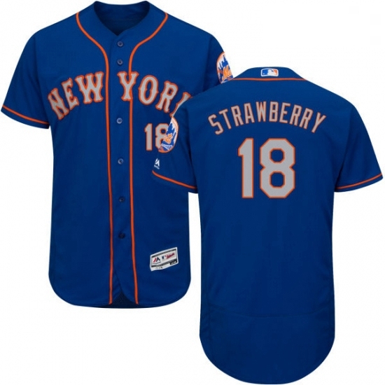 Mens Majestic New York Mets 18 Darryl Strawberry RoyalGray Alternate Flex Base Authentic Collection MLB Jersey Mens Majestic New York Mets 18 Darryl Strawberry RoyalGray Alternate Flex Base Authentic Collection MLB Jersey
