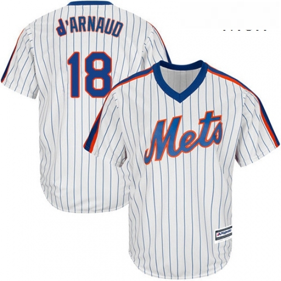 Mens Majestic New York Mets 18 Travis dArnaud Replica White Alternate Cool Base MLB Jersey Mens Majestic New York Mets 18 Travis dArnaud Replica White Alternate Cool Base MLB Jersey