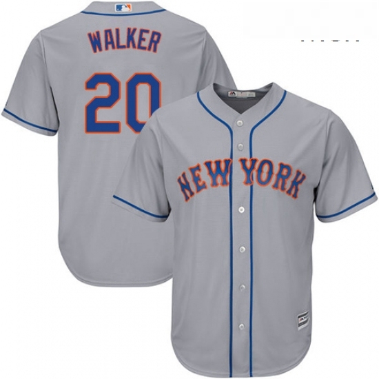 Mens Majestic New York Mets 20 Neil Walker Replica Grey Road Cool Base MLB Jersey Mens Majestic New York Mets 20 Neil Walker Replica Grey Road Cool Base MLB Jersey